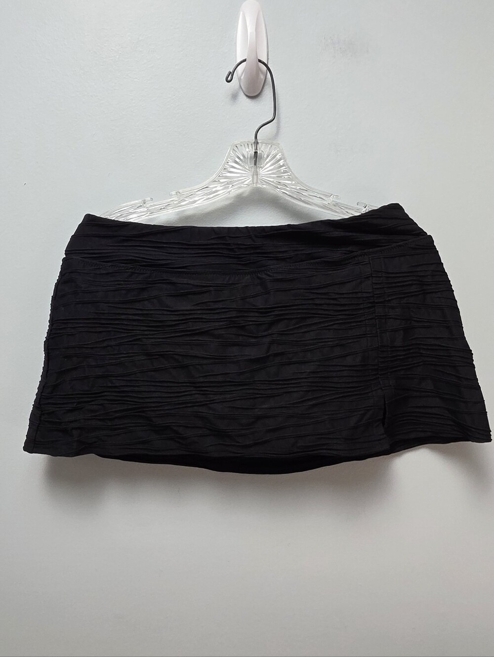 LANDS END | Black Textured Swim Mini, Sz. 10